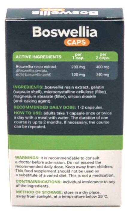 Használati utasítás Boswellia